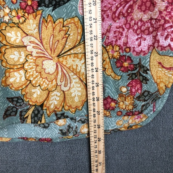 Soft surroundings floral boho cottagecore tassel tunic top size S - Picture 9 of 9